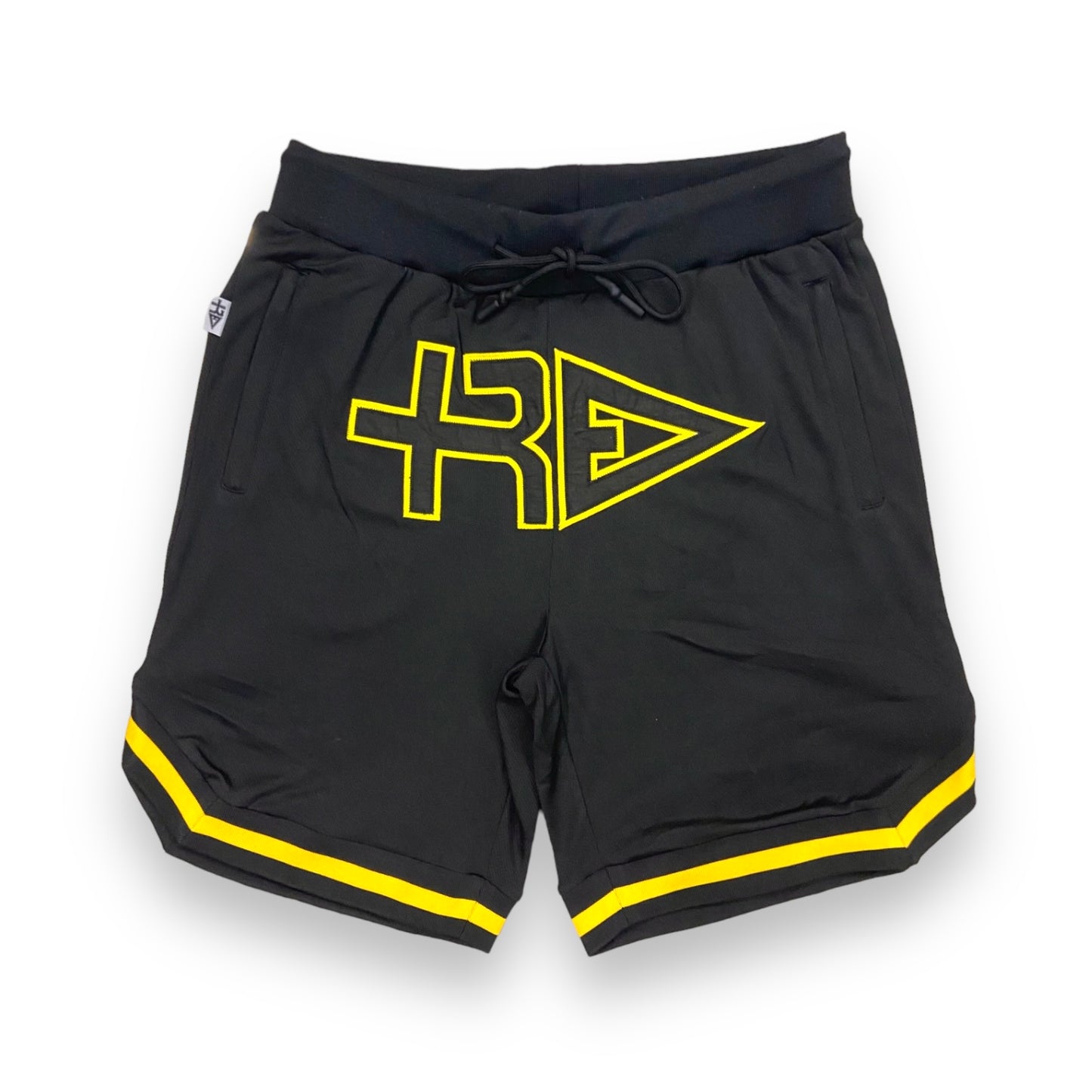 tREv Basketball Shorts - Black w/ Yellow